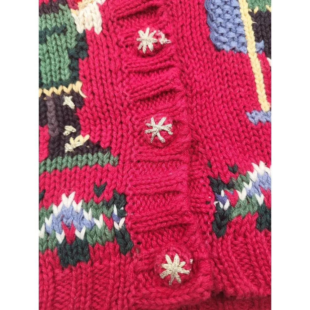 VTG Heirloom Collectibles Ugly Christmas Sweater Vest Nutcracker Holiday SZ S - Picture 9 of 9